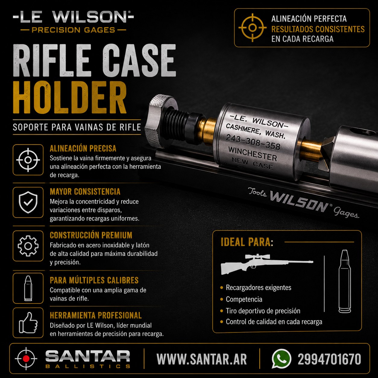 LE Wilson Rifle Case Holder - Santar Ballistics