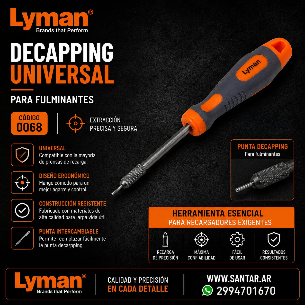 Lyman decaping universal - Santar Ballistics