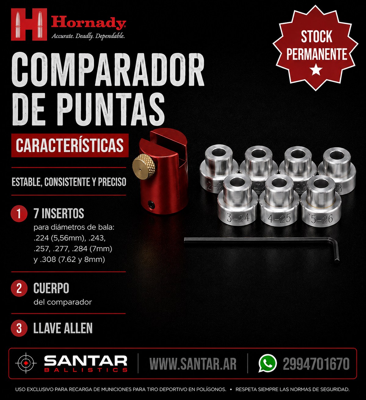 Comprador de puntas Hornady - Santar Ballistics