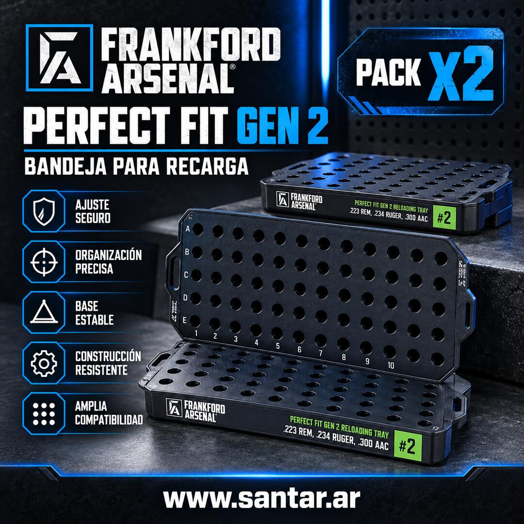 Kit 2 bandejas de carga x 50 c/u vainas .223 / .300AAC / .204RUG Frankford - Santar Ballistics