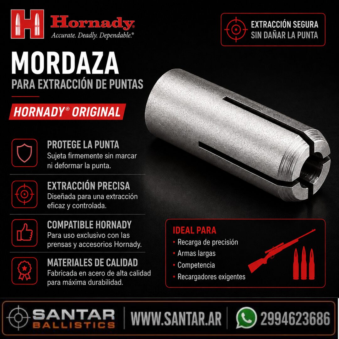 Mordaza para extracion de puntas HORNADY #5 .277 - Santar Ballistics
